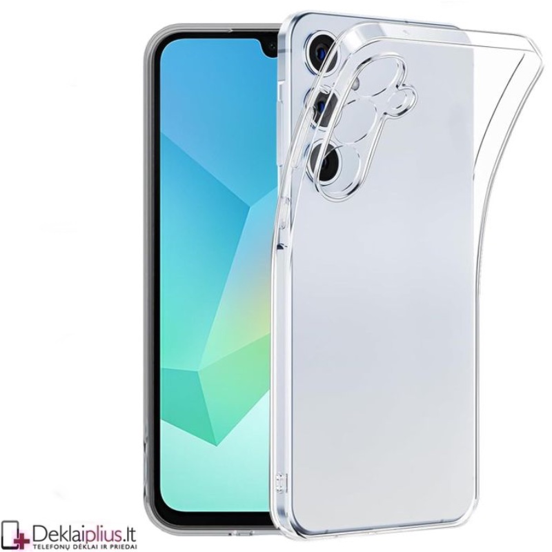 Silikoninis dėklas su kameros apsauga 2.0 mm storio - permatomas (Samsung Galaxy A37 5G) Silikoninis dėklas su kameros apsauga 2.0 mm storio - permatomas (Samsung Galaxy A37 5G)